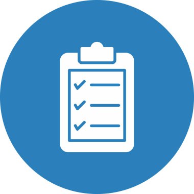 Kontrol listesi. Web simgesi basit illüstrasyon