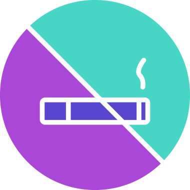 sigara simgesi yok, vektör illüstrasyon tasarımı