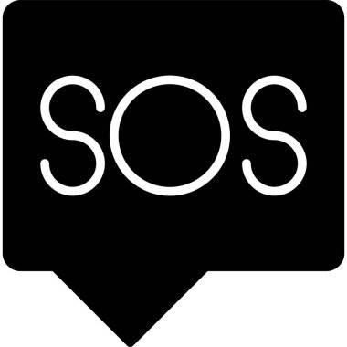 Sos Basit Vektör Simgesi İllüstrasyonu