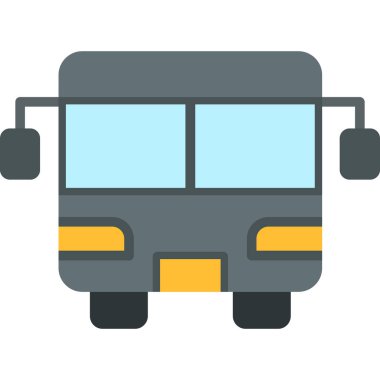 Otobüs Düz Vektör Simgesi