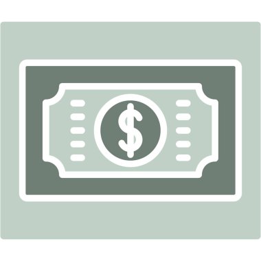 Dolar düz vektör simgesi