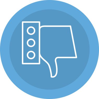 başparmak aşağı simge vektör illüstrasyonu