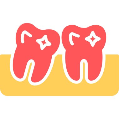 Diş. Web simgesi basit illüstrasyon