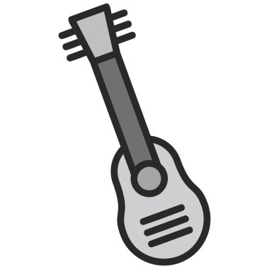 gitar simgesi vektör illüstrasyonu