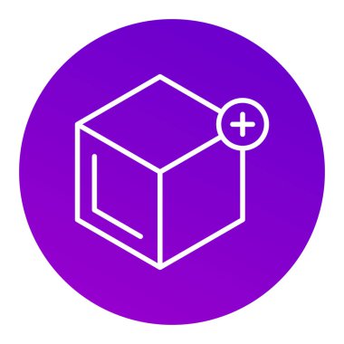 Bir küp simgesinin vektör illüstrasyonu