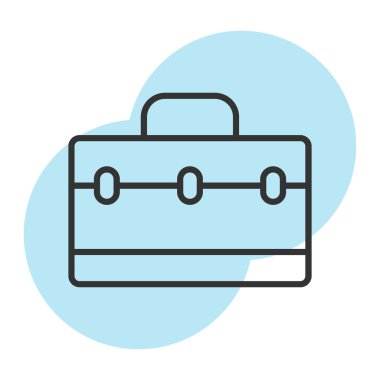 evrak çantası simgesi vektör işareti ve beyaz arkaplanda izole edilmiş sembol,