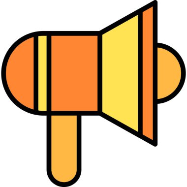 Konuşmacı. Web simgesi basit illüstrasyon