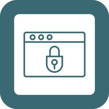 tarayıcı web simgesi basit illüstrasyon