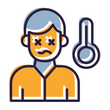 İnsan ve yüz simgesinin vektör illüstrasyonu