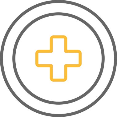 tıbbi ve sağlık çizgisi vektör simgesi.