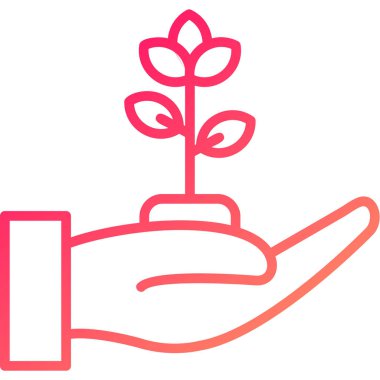 Bitki. Web simgesi basit illüstrasyon