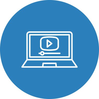 Dizüstü bilgisayar simgesi vektör çizimi