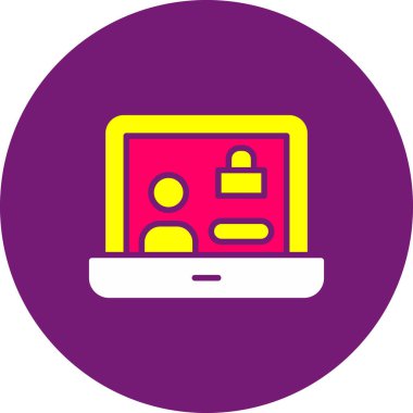 Bilgisayar simgesi. vektör illüstrasyonu