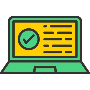 dizüstü bilgisayar simgesi vektör illüstrasyon grafik tasarımı