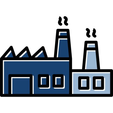 Fabrika simgesi modern vektör illüstrasyonu