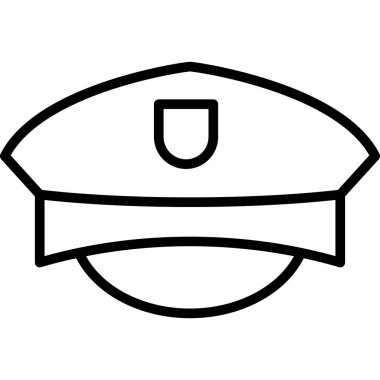 Polis şapkası Icon, anahat stili