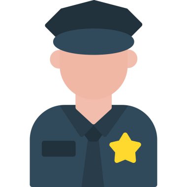 polis düz vektör simgesi