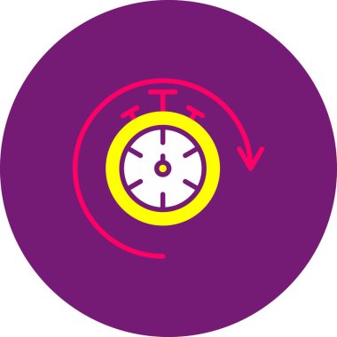 Bir pusula simgesinin vektör illüstrasyonu