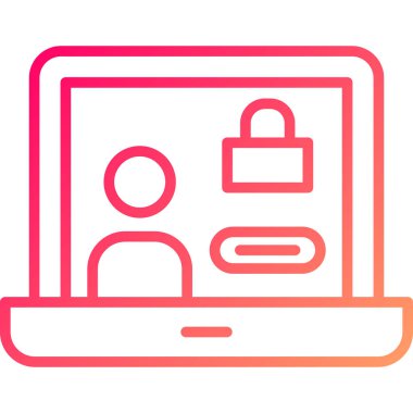 Bilgisayar. Web simgesi basit illüstrasyon