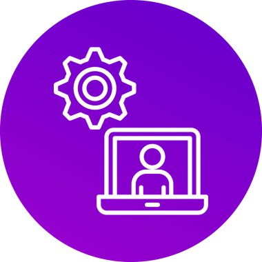 dizüstü bilgisayar simgesi, vektör illüstrasyonu