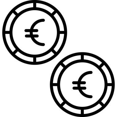 Euro sikke vektör simgesi