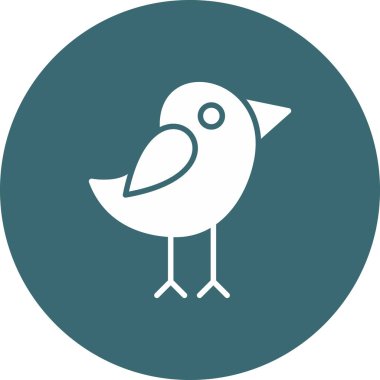 Kuş. Web simgesi basit illüstrasyon