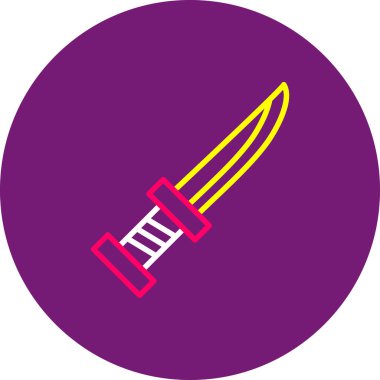 Kılıç simgesinin vektör illüstrasyonu