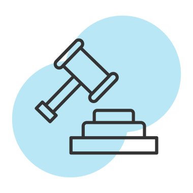 kanun renkli vektör çizgisi simgesi