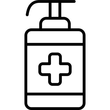 tıbbi ve sağlık çizgisi vektör simgesi.