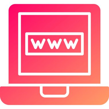Ağ simgesi. Web sitesi simgesi tasarım vektörü illüstrasyonu