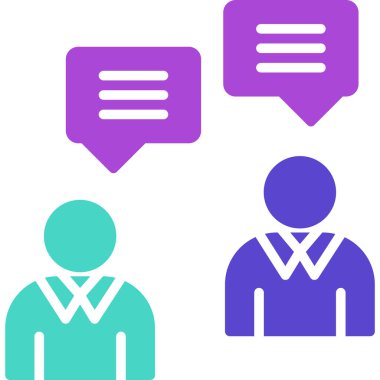 Konuş. Web simgesi basit illüstrasyon