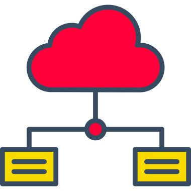 Bulut hesaplama simgesi, vektör illüstrasyonu. bulut teknolojisi