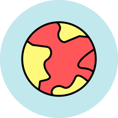 Dünya Küresi. Basit illüstrasyon