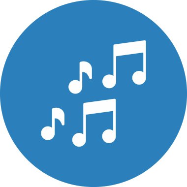 Müzik. Web simgesi basit illüstrasyon