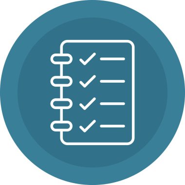 Kontrol listesi. Web simgesi basit illüstrasyon