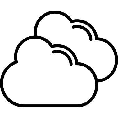 Bulut hesaplama simgesi, vektör illüstrasyonu beyaz arkaplanda izole edildi