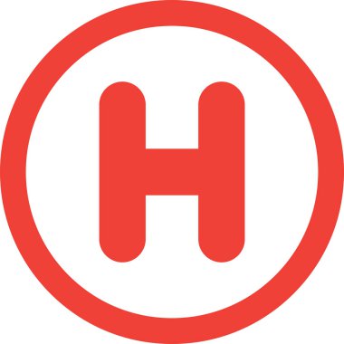 H harfi logo tasarım vektör şablonu