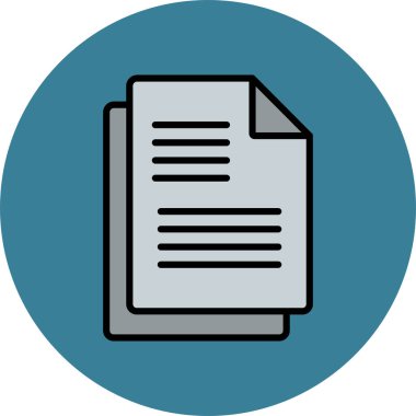 Belge. Web simgesi basit illüstrasyon