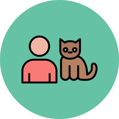 Bir köpek simgesinin vektör illüstrasyonu