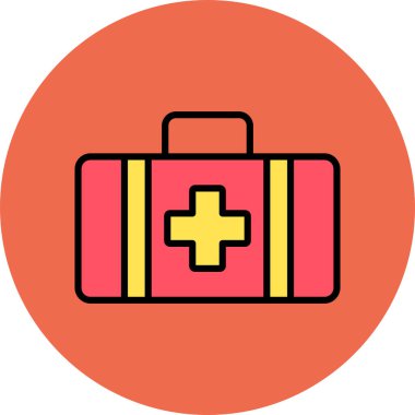 İlk yardım simgesi, modern vektör illüstrasyonu