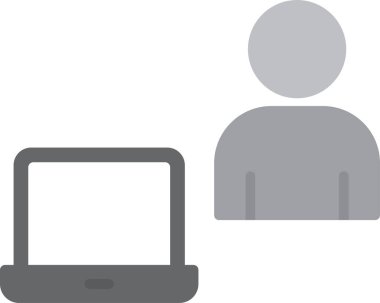 Bilgisayar. Web simgesi basit illüstrasyon