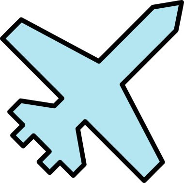 düzlem ikonu vektör illüstrasyonu