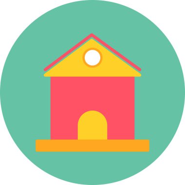 Bina. Web simgesi basit illüstrasyon