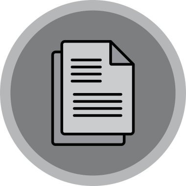 Belge. Web simgesi basit illüstrasyon