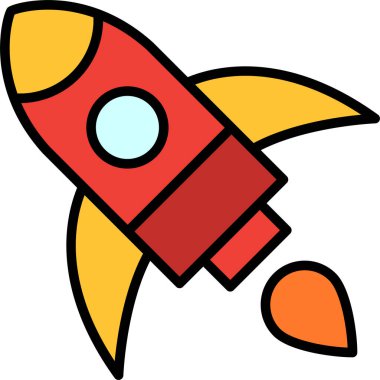 Roket ikonu. vektör tasarımı