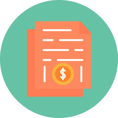 belge düz vektör simgesi