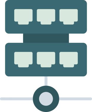 düz biçimli ağ bağlantısı sunucu simgesi