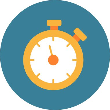 Saat kaç? Web simgesi basit illüstrasyon