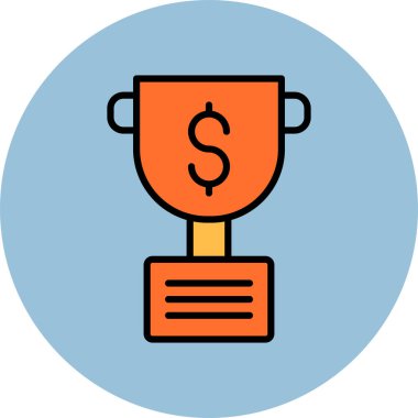 Kupa. Web simgesi basit illüstrasyon