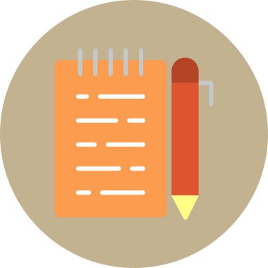 Yazılı not. Web simgesi vektör illüstrasyonu